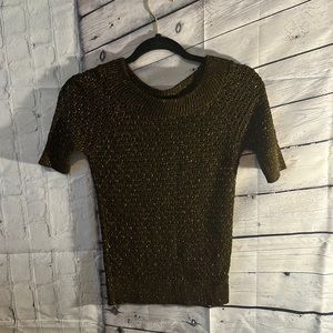 brown shimmer sweater